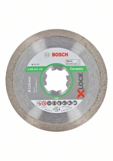 Bosch X lock Standard For Ceramic diamantkappeskive 110 x 22,23 x 1,6 x 7,5 Bosch X lock Standard For Ceramic diamantkappeskive 110 x 22,23 x 1,6 x 7,5