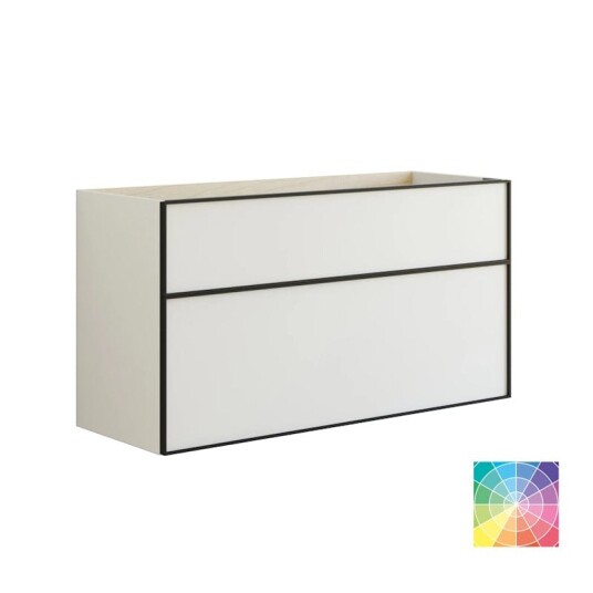 Dansani Inzo Alu-ramme Svart Servantskap med Ekstra Stor Underskuff NCS Farge / 120cm Dobbel DA-M17-8099