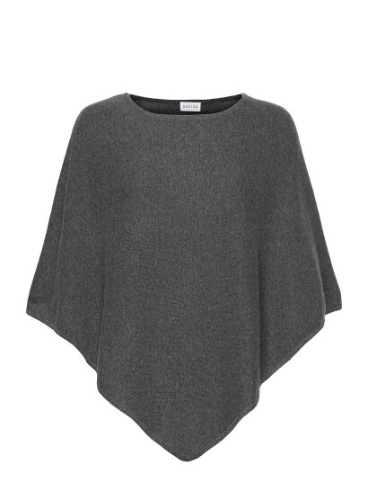 DAVIDA CASHMERE Triangle Poncho |Grå |One Size DAVIDA CASHMERE Triangle Poncho |Grå |One Size