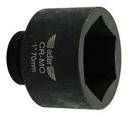 Adler Tools Slagtopphylse 1", Sekskant, Kort 70 mm
