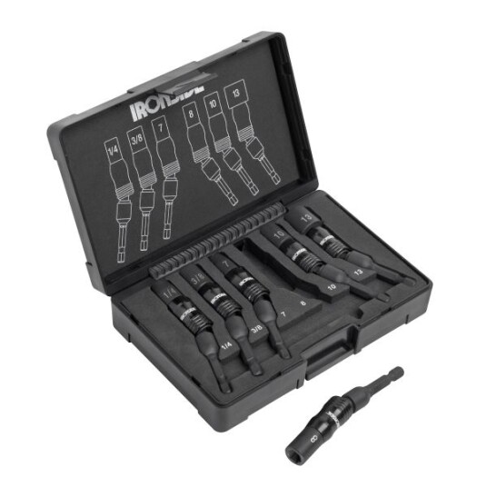 Ironside 244019 Magnetpipesett 6 deler, 1/4", Håndverktøy