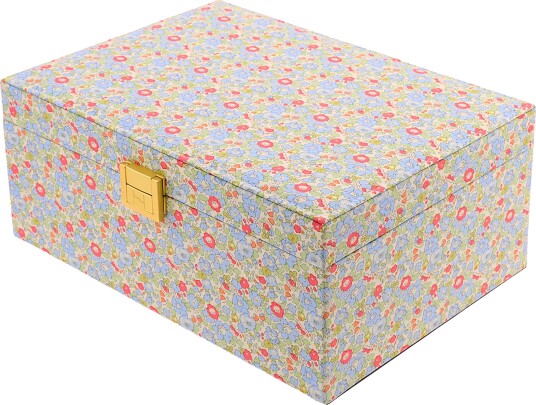 Bon Dep Jewelry Box Square Mw Liberty Betsy Ann Light Blue