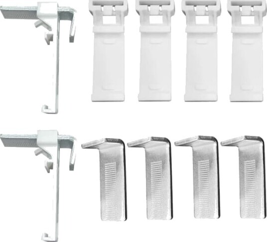 6 stk klem brakett for rullgardiner 6 stk uten boring Duo rullgardin klem brakett for PVC rullgardin tre vindusdør rammer