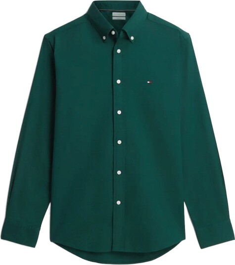 Tommy Hilfiger Flex Flannel Solid Rf Shirt   ORNAMENTAL GREEN   S