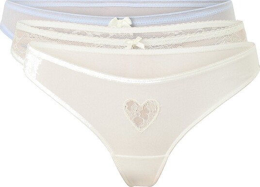 Hunkemöller Stringtruse Bridal String Multipack 3 pakning Hvit
