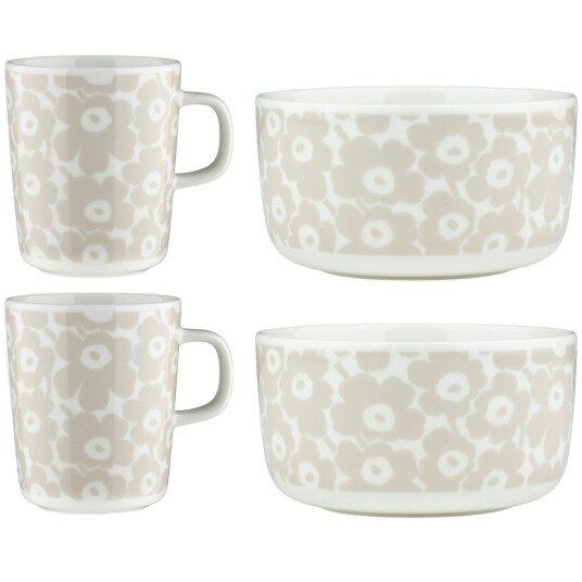 Marimekko Oiva Pikkuinen Unikko Frokostsett 4 Deler