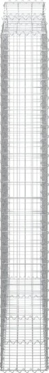 vidaXL Gabionkurver buede 2 stk 200x30x220/240 cm galvanisert jern