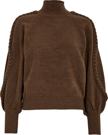 Minus Msvera High Neck Knit Pullover Brown M Minus Msvera High Neck Knit Pullover Brown M