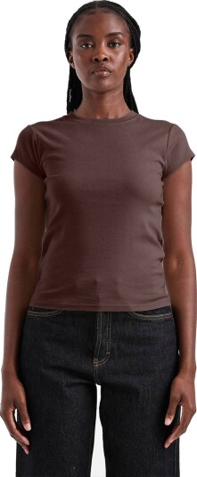 Topshop Everyday Short Sleeve Top Burgunder XS Topshop Everyday Short Sleeve Top Burgunder XS