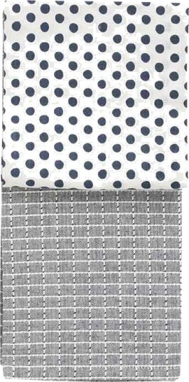Christiania 1739 Kjøkkenhåndkle Blå/Mønster Bomull 50X70cm 2pk