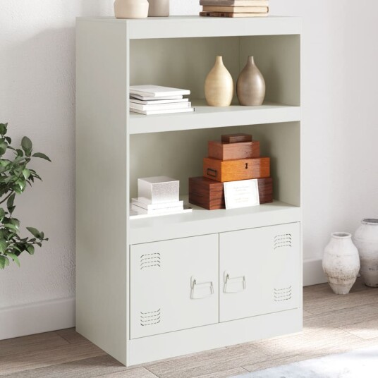Skjenk hvit 67x39x107 cm stål Skjenk hvit 67x39x107 cm stål