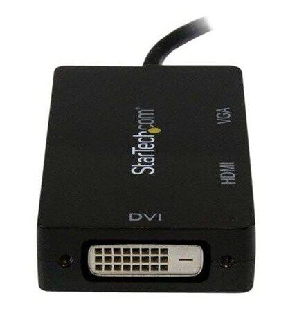 StarTech Mini DisplayPort 3-i-1 Adapter 0,15 m med HDMI, DVI-D og VGA Svart StarTech Mini DisplayPort 3-i-1 Adapter 0,15 m med HDMI, DVI-D og VGA Svart