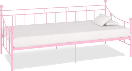 Ramme til dagseng rosa metall 90x200 cm Ramme til dagseng rosa metall 90x200 cm