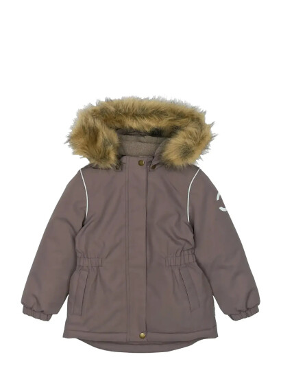 mikk-line Winter Jacket Waist Solid W. Fake F Purple 104