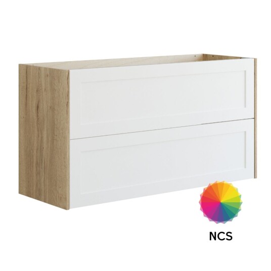 Dansani Inzo Classic Ramme Servantskap 2 Skuff B60 120xh64xd44cm Natur Eik/ncs Farge / 120cm