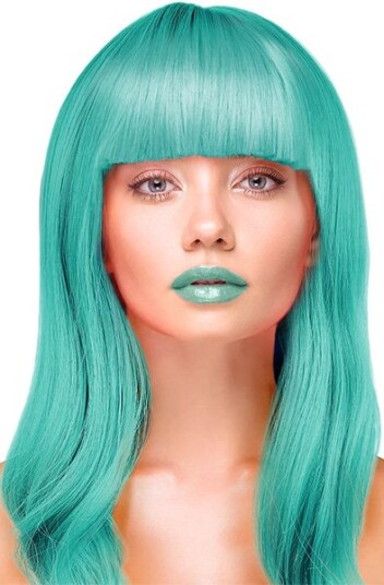 Party Wig Long Straight Turquoise Hair