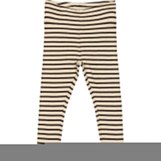 Petit Piao Coffee Bean/off White Legging Modal Striped 86