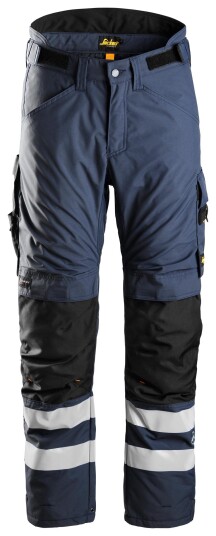 Snickers Workwear 6619 AllroundWork Vinterbukse marine/svart, korte, foret Marine/Svart, Klær