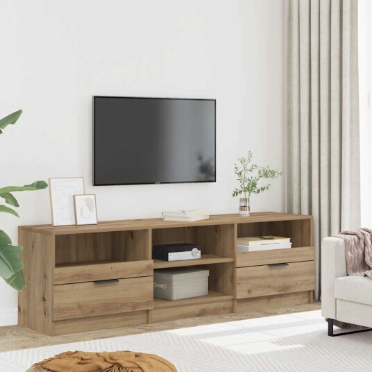 TV-benk artisan eik 150x33,5x45 cm konstruert tre 8721158441928 TV-benk artisan eik 150x33,5x45 cm konstruert tre 8721158441928