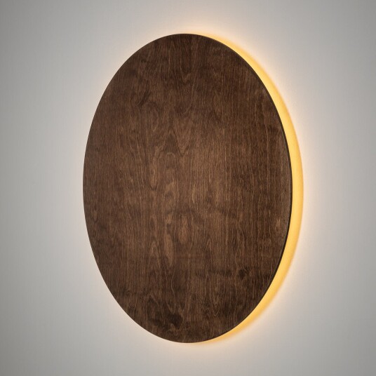 Timber rund vegglampe 50 cm 16W 3000 Kelvin Brun Timber rund vegglampe 50 cm 16W 3000 Kelvin Brun