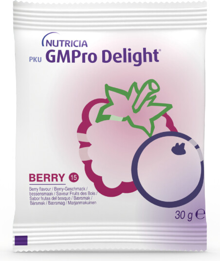 PKU GMPro Delight 15 pulver bærsmak 30x30 g PKU GMPro Delight 15 pulver bærsmak 30x30 g