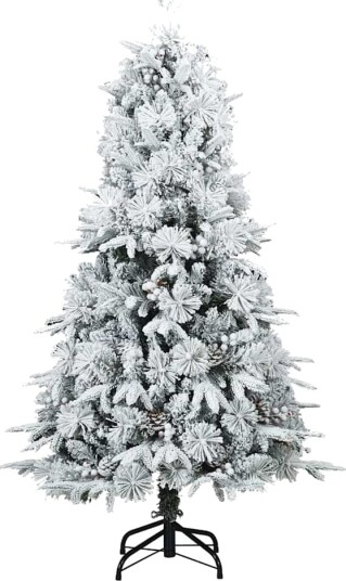  Kunstig sammensatt juletre med 150 LED grønn 150 cm PE og PVC