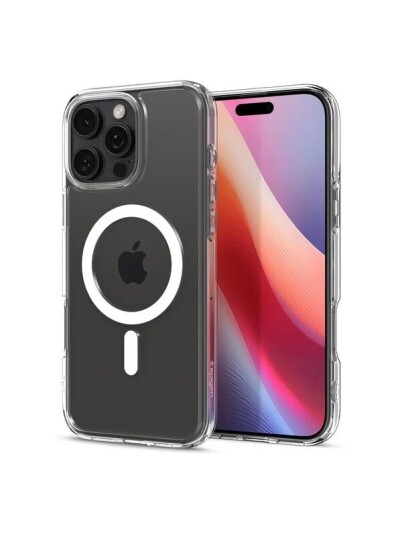Spigen Crystal Hybrid Mobildeksel for iPhone 16 Pro Max MagSafe Hvit