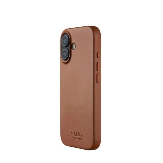 Mujjo lærdeksel for iPhone 17 MagSafe brun