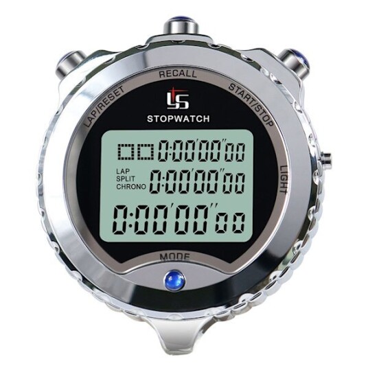 Stoppeklokke Digital Stoppeklokke med Stor Skjerm & Knapper Håndholdt Timer Sport Kronograf Stoppeklokke Digital Timer