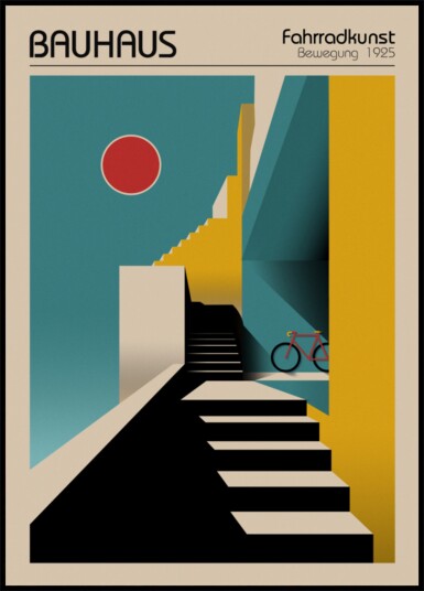 Geometric City Bicycle Plakat / 40x50