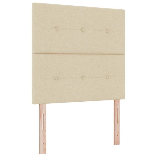 Boksmadrass med madrass i krem 100x200 cm stoff