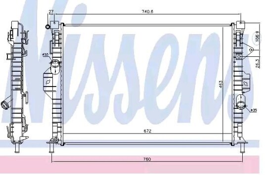 Radiator NISSENS 69253