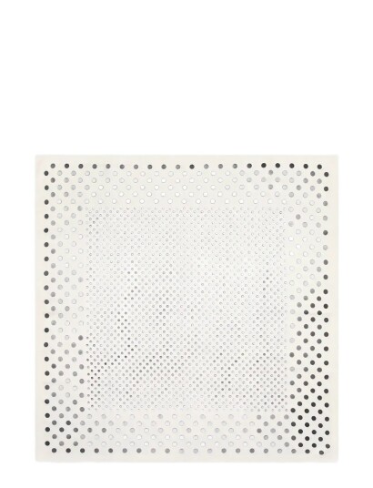 Mango Satin Check Print Scarf Cream ONE SIZE