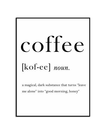 Plakat Kaffedefinisjon