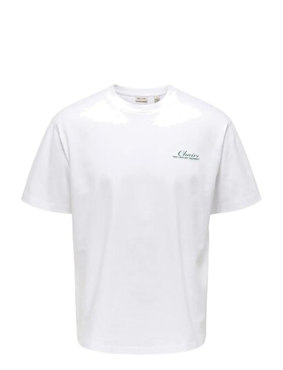 ONLY & SONS Onsfred Life Mid Century Rlx Ss Tee White XS