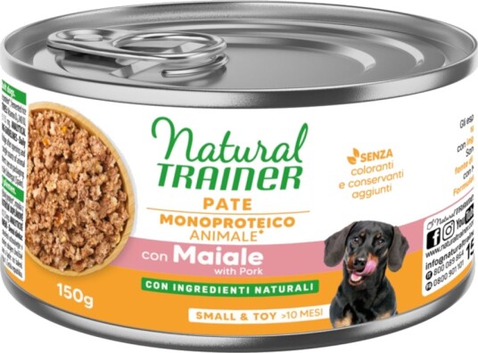 Natural Trainer Våtfôr Adult Sensitive No Gluten Small & Toy Med Svinekjøtt Og Fullkorn 6 X 150 G Natural Trainer Våtfôr Adult Sensitive No Gluten Small & Toy Med Svinekjøtt Og Fullkorn 6 X 150 G