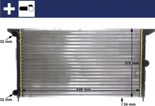 Radiator MAHLE ORIGINAL CR 607 000S Radiator MAHLE ORIGINAL CR 607 000S