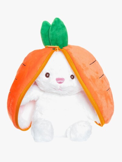 Teddykompaniet Kanin I Morot Med Dragkedja - Orange - 37 CM