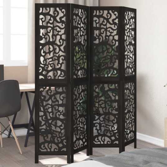  Romdeler 4 paneler svart heltre keisertre 8721012074507