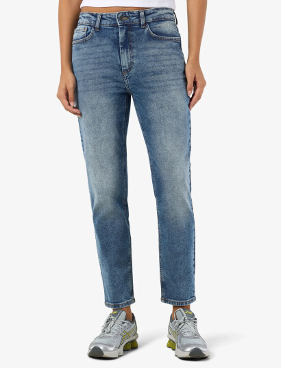 NOISY MAY Nmmoni Hw Straght Ank Jeans Az221Db Noos - Blue - 30 x 30