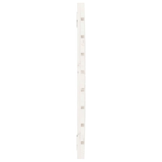 vidaXL Veggmontert sengegavl hvit 106x3x63 cm heltre furu