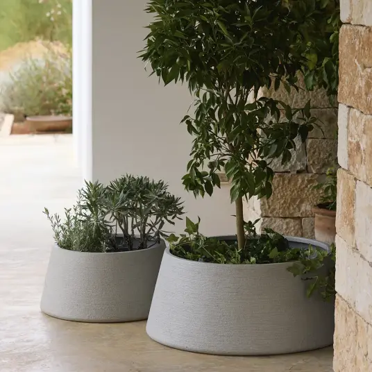 Cane line Soil potte trapez liten Concrete structure fiberglas Cane line Soil potte trapez liten Concrete structure fiberglas