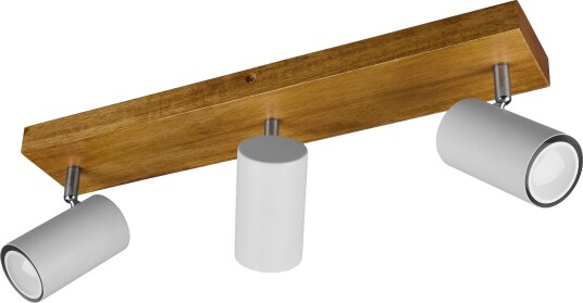 Trio Lighting Marley spot 3L GU10 matt hvit/tre - Trio Lighting Marley spot 3L GU10 matt hvit/tre -