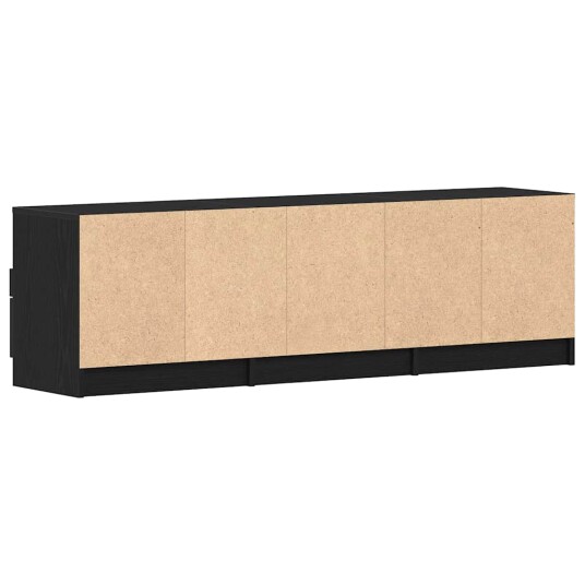 TV skap med skuff Svart 150 x 33.5 x 45 cm Konstruert tre TV skap med skuff Svart 150 x 33.5 x 45 cm Konstruert tre