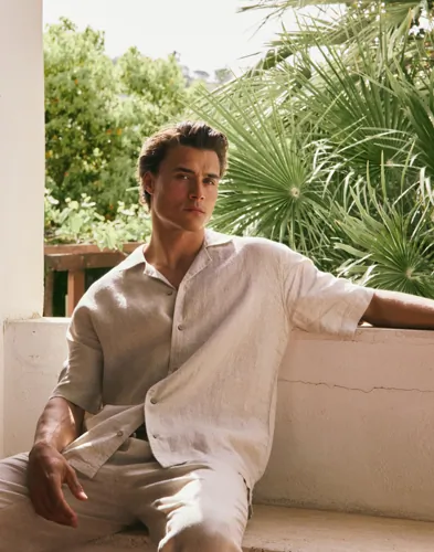Que Sera Sera Louis Linen Shirt Linskjorter Beige