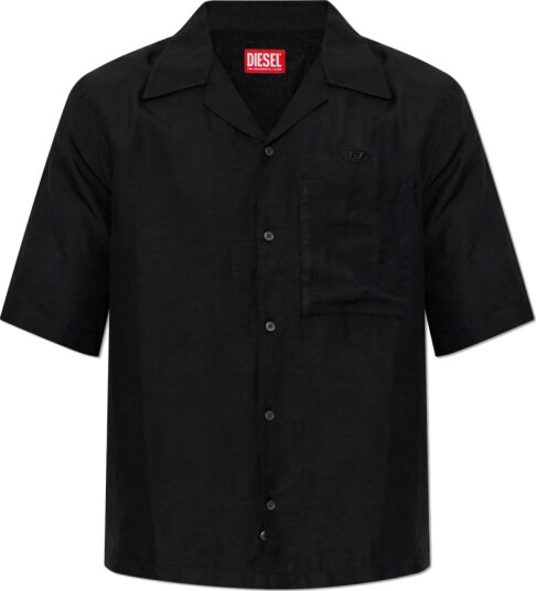 Diesel, Herre, Skjorter, Svart, L,