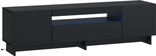 vidaXL LED TV skap Svart Konstruert tre