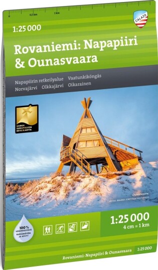 Calazo Förlag Topografisk kart Rovaniemi Napapiiri & Ounasvaara 1 25 000 1 25 000