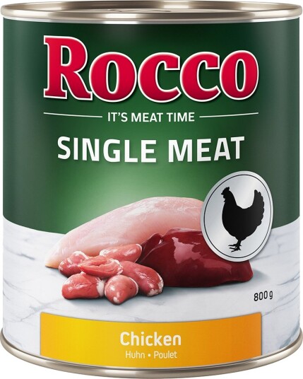Rocco Våtfôr Single Meat Kylling 12 X 800 G