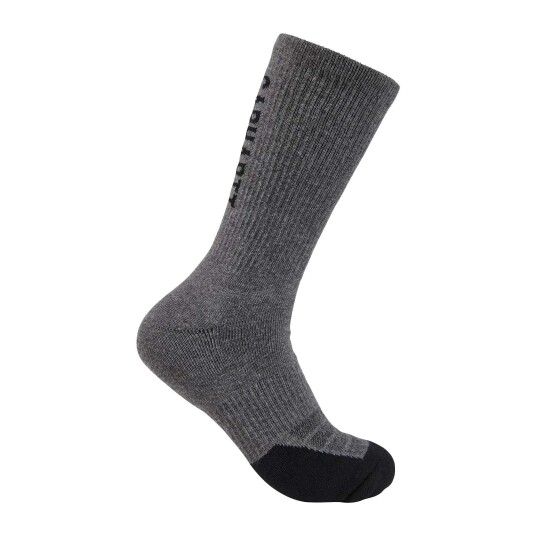 Carhartt Midweight Crew Socks 3 Pack Men"s Carbon Heather XL L Carhartt Midweight Crew Socks 3 Pack Men"s Carbon Heather XL L
